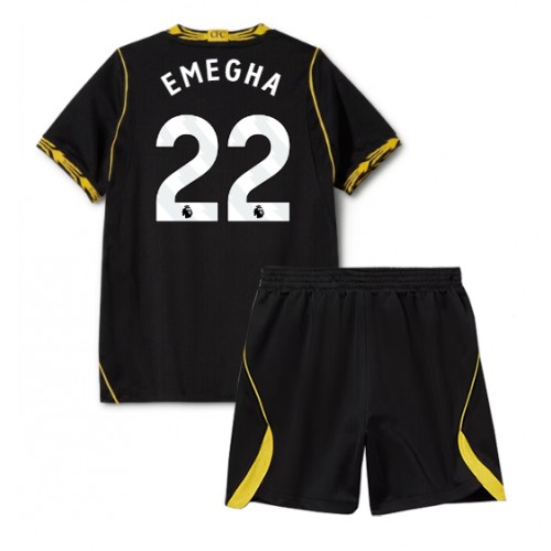 Chelsea Emmanuel Emegha #22 Udebane Trøje Børn 2026-27 Kortærmet (+ Korte bukser)